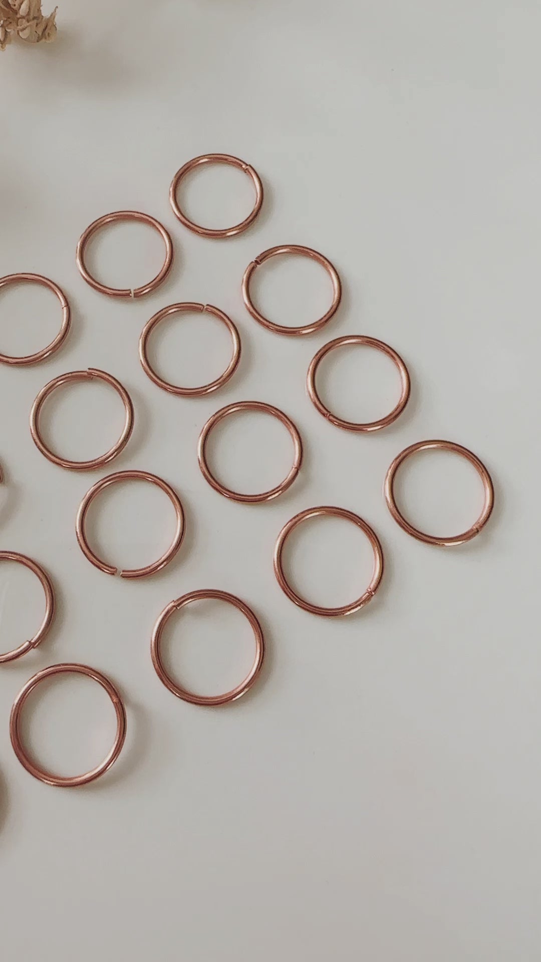Rose Gold Plated Open Jump Rings (10 Count)