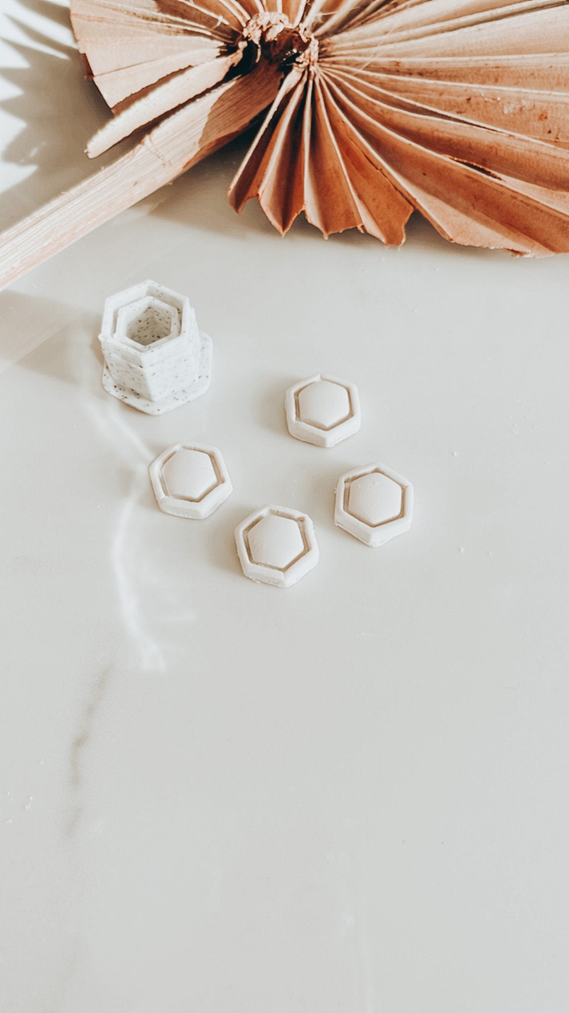 Hexagon With Border Clay Cutter | Clay Earring Cutters For Polymer Clay  | Hexagon Clay Cutter | Clay Cutters | Spring Crafts For Adults