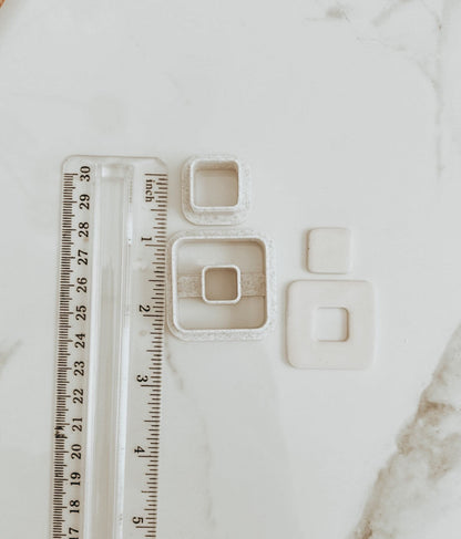 Rounded Square Donut Clay Cutter Set