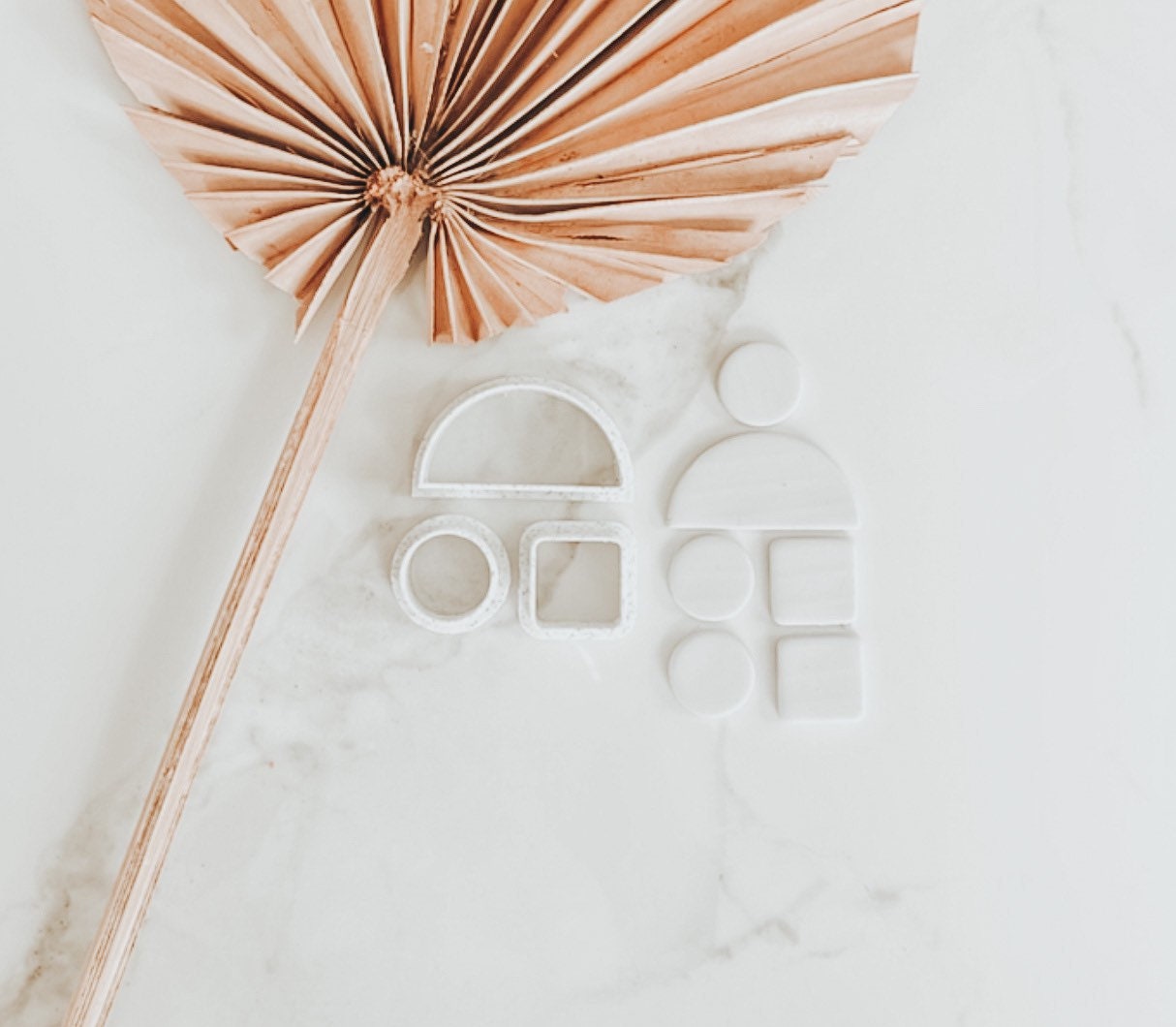 Mia Large Boho Clay Cutter Set | 3 Piece Clay Cutter Set | Clay Cutters | 1.50” Half Circle .75 Inch Circle .75” Square