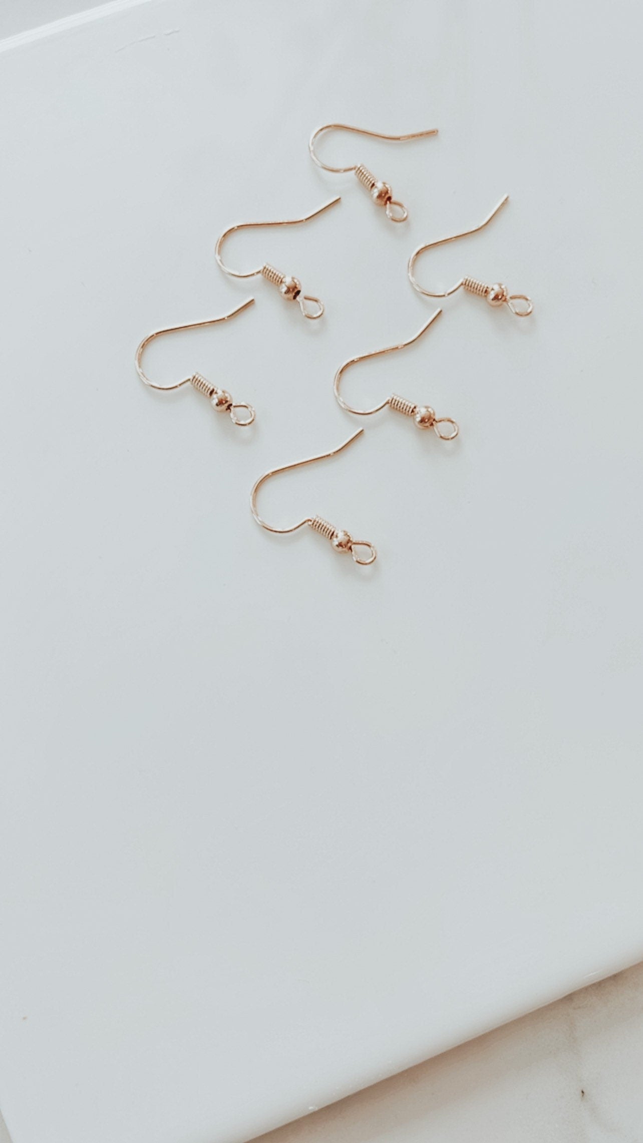 Gold Plated Brass Ear Wire Hooks (Set of 6)